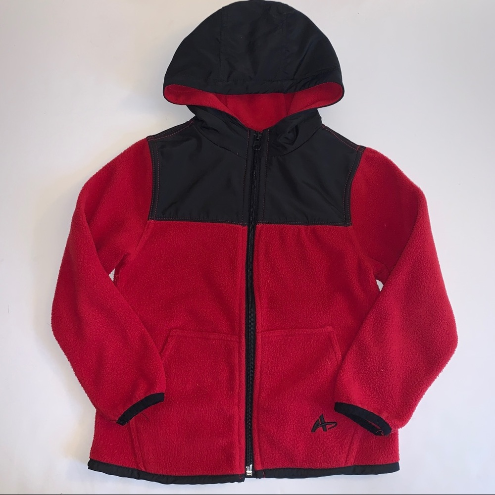Athletech Boys‎ Red & Black Fleece Hoodie Size: XS
